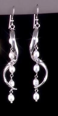 Honora Cultured Pearl Swirl Dangle Earrings, Sterling Silver
